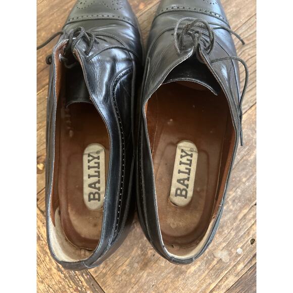Bally Men’s Black Leather Oxford Dress Shoes Size 8.5 JL - Picture 7 of 9